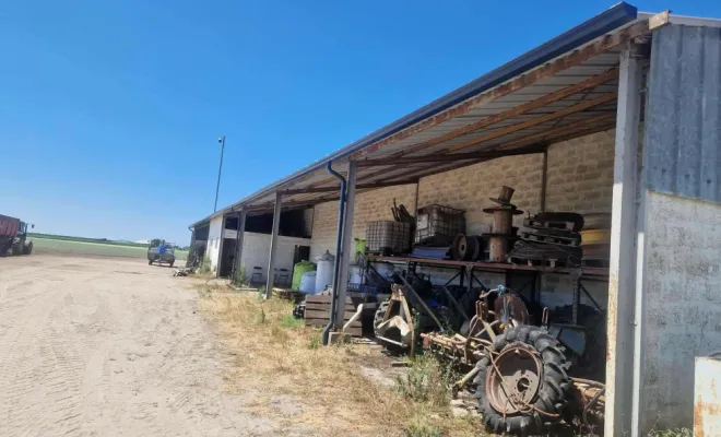 Gouttière aluminium sur batiment agricole proche belin-beliet, Capbreton, MSG