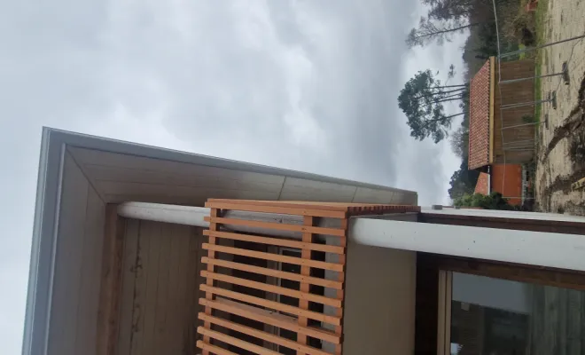 pose de gouttière aluminium 9010 sur Lit  et Mixe  , Capbreton, MSG